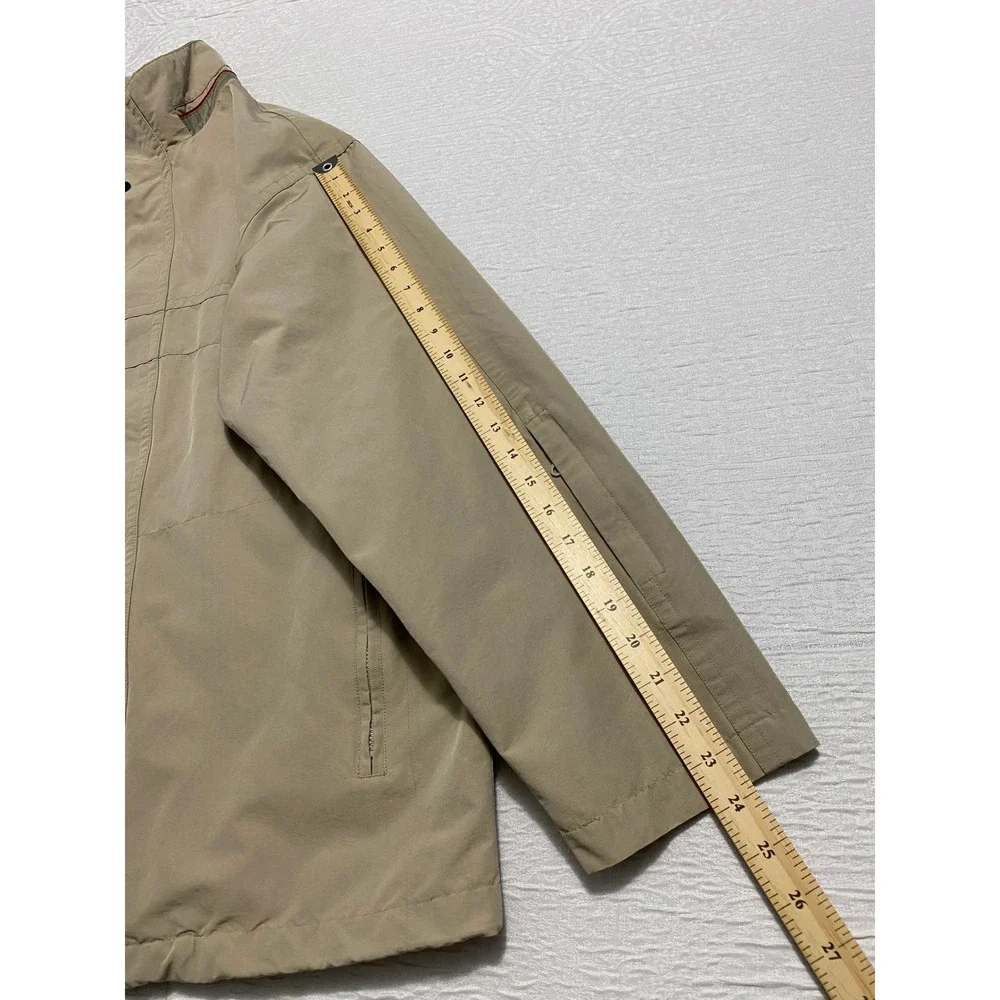 RFT by Rainforest Mens Jacket Full Zip Button Up‎ Khaki Beige Coat Medium